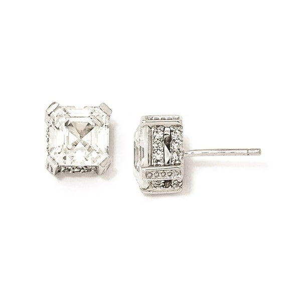 Cheryl M Sterling Silver Enameled CZ Puppy Post Earrings Cheryl M Sterling Silver Enameled CZ Puppy Post Earrings